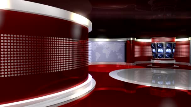Red Virtual Studio Background - Footage, Video