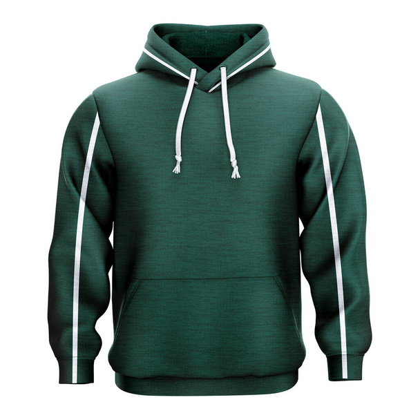 This Front View Creative Sport Hoodie Mockup In Alpine Green Color is a professional mockup for placing your own design - Photo, Image