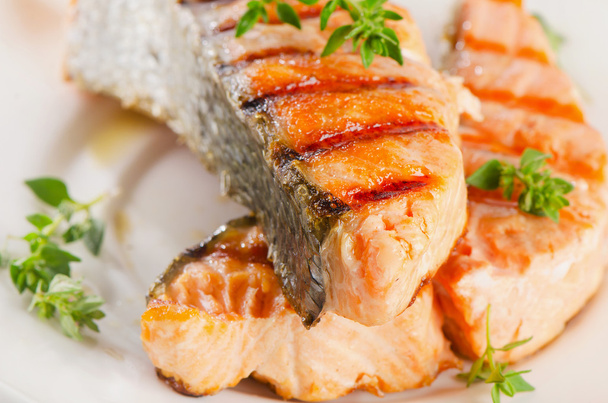 Grilled salmon - Foto, Bild