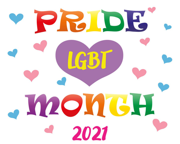 Szczęśliwego miesiąca dumy. Duma dzień LGBTQ koncepcja, LGBT dumny miesiąc 2021 plakat projekt karty. Prawa człowieka i tolerancja. Plakat, karta, baner i tło. - Wektor, obraz