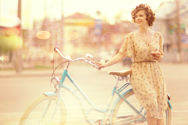Girl with bicycle - Fotografie, Obrázek