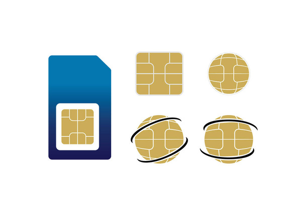 Ilustración de diseño de tarjetas SIM, adecuada para sus necesidades de diseño, logotipo, ilustración, animación, etc.. - Vector, imagen