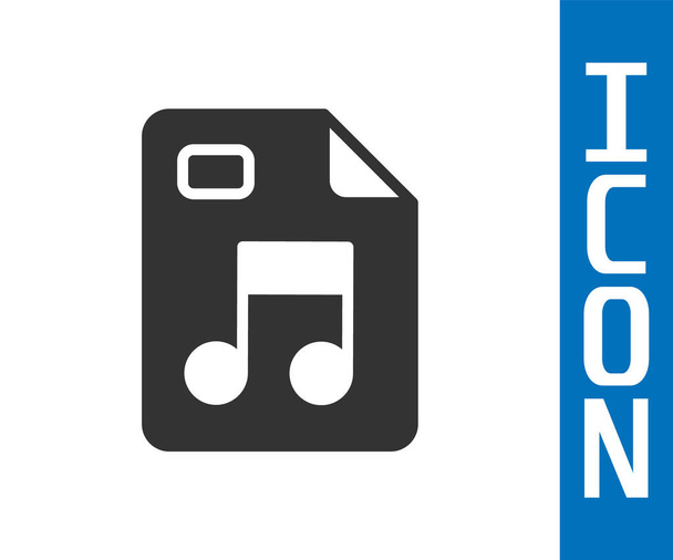 Graues MP3-Dokument. Download mp3-Taste Symbol isoliert auf weißem Hintergrund. Mp3 Musikformat Zeichen. MP3-Datei Symbol. Vektor - Vektor, Bild