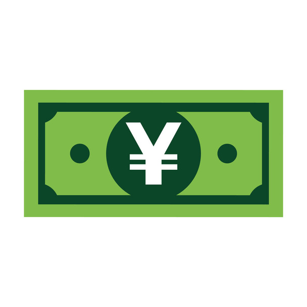 Yen vector de signo de icono plano. Símbolo de papel moneda aislado sobre fondo blanco, ilustración gráfica de negocios . - Vector, imagen