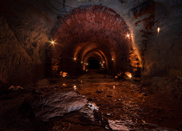 Mysterious cellars, tunnels and bunker systems in Germany deep underground - Photo, Image