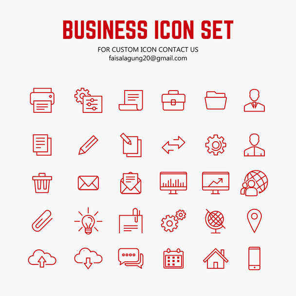conjunto de iconos de negocio, ilustración de vectores - Vector, imagen