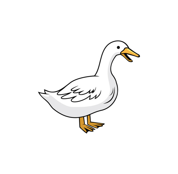 Duck design illustration , suitable for your design needs, T-shirt, logo, illustration, animation, etc. - Vector, imagen