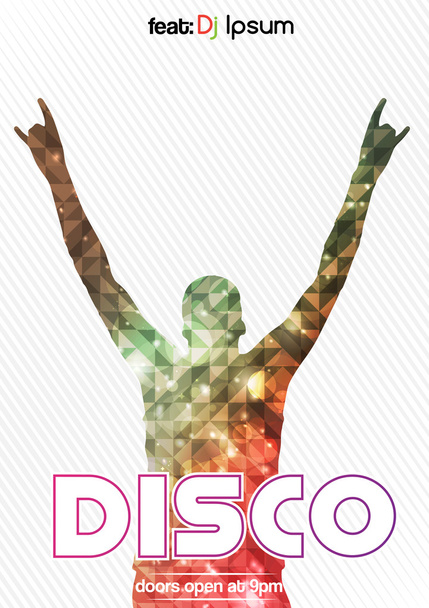 Dance Party Poster Background Template - Vector Illustration - Вектор,изображение