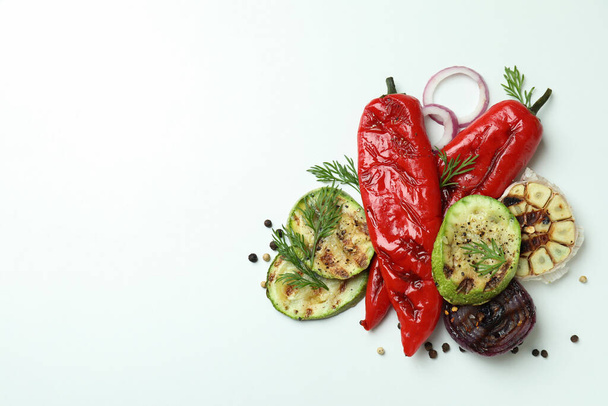 Conceito de saboroso comer com legumes grelhados, espaço para texto - Foto, Imagem
