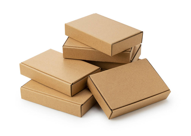 Cardboard box on white background. Box for mailing - Photo, Image
