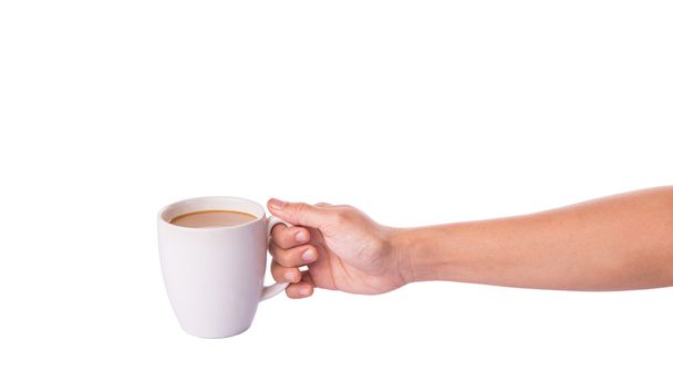 Sosteniendo una taza de café
 - Foto, imagen