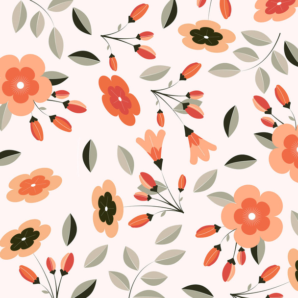 Abstract flower pattern background. Vector illustration. Abstract background. - Vetor, Imagem