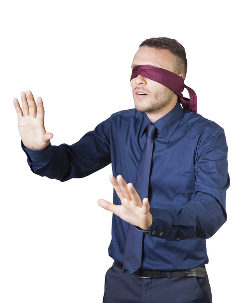 businessman in blindfold - Fotoğraf, Görsel
