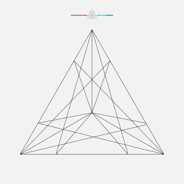 Geometric shape, vector triangle isolated - Vector, Image