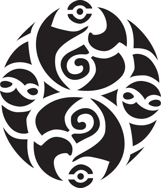 abstraktní černá irská keltský design izolovaných na bílém pozadí. - Vektor, obrázek