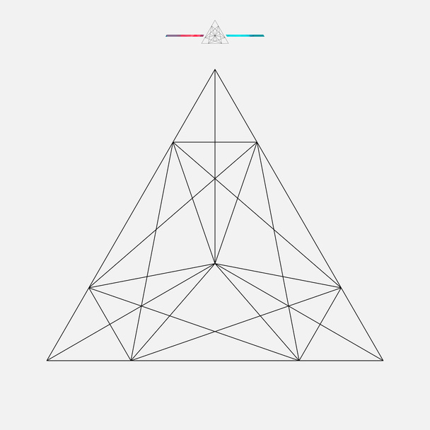 Geometric shape, vector triangle isolated, line element, vector illustration - Vektor, kép