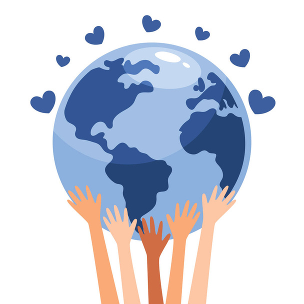 Concept Of Mother Earth Day - Vector, Image