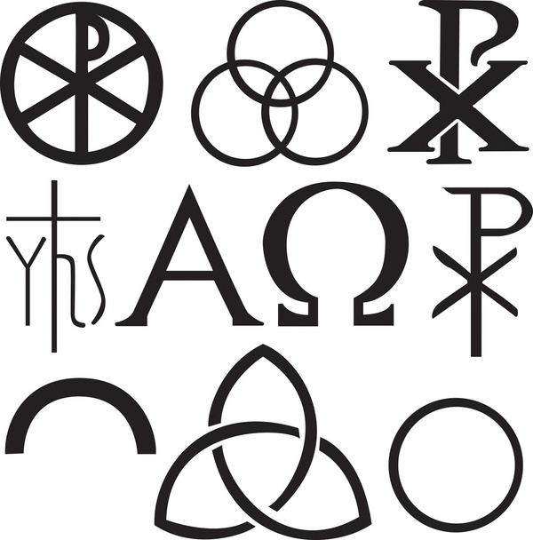 Set of christian symbols - Vector, Image