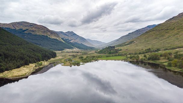 Loch Doine in a remote valley in the Scottish Highlands - Photo, image
