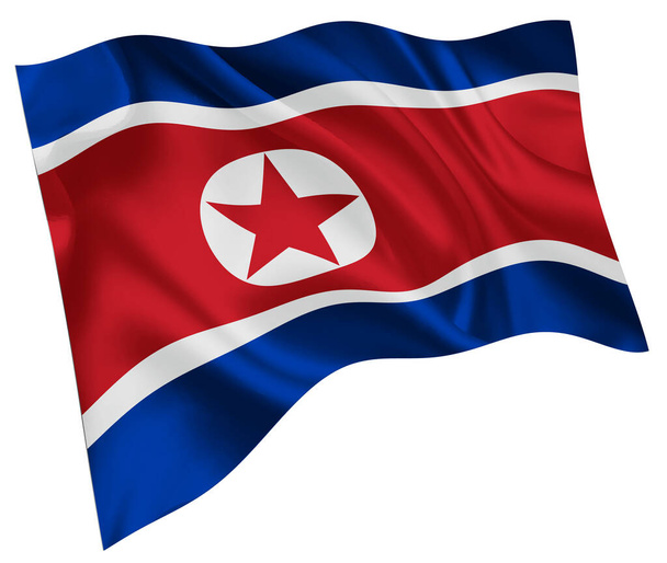 bandiera nazionale della Corea del Nord Icona mondiale
  - Vettoriali, immagini