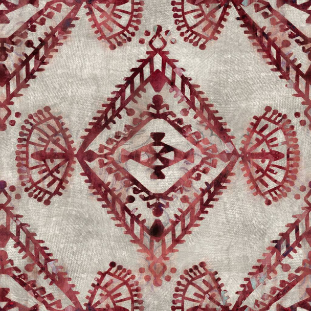 Patrón de motivo de alfombra étnica tribales grumoso sin costuras. - Foto, imagen