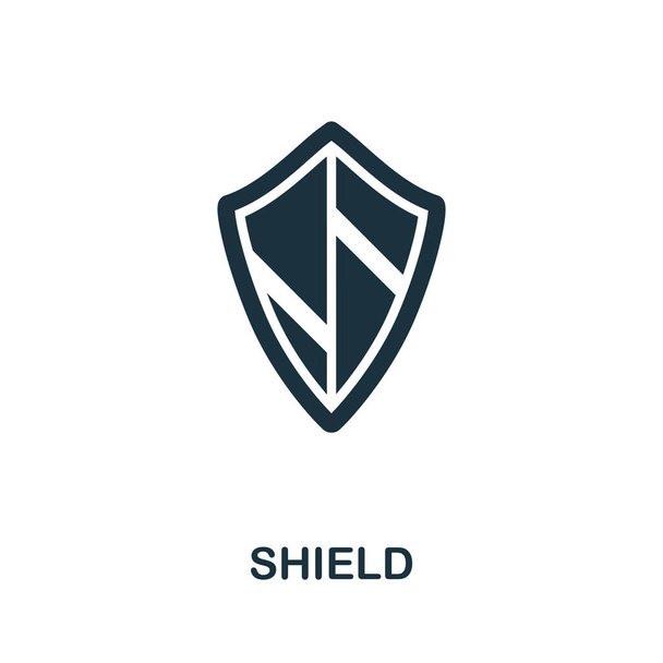 Shield icon. Monochrome simple element from civil rights collection. Creative Shield icon for web design, templates, infographics and more - Vector, Image