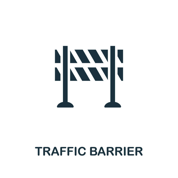 Reffic Barrier icon. Монохромный простой элемент из коллекции гражданских прав. Иконка Creative Traffic Barrier для веб-дизайна, соблазна, инфографики и т.д. - Вектор,изображение