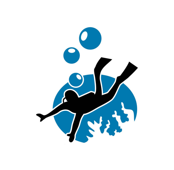 ныряльщик под водой дизайн иллюстрации вектор EPS формат, подходит для ваших дизайнерских потребностей, логотип, иллюстрация, анимация и т.д.. - Вектор,изображение
