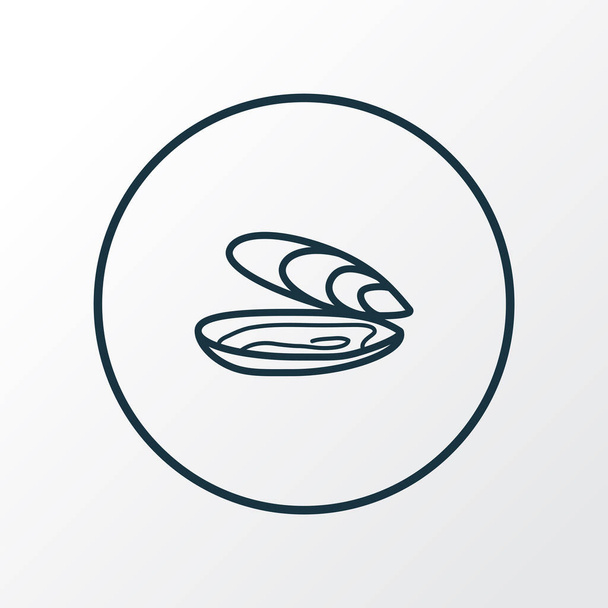 Osztriga ikon vonal szimbólum. Prémium minőségű izolált kagylóelem trendi stílusban. - Vektor, kép