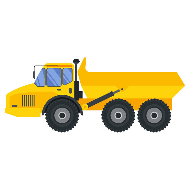 Ilustração para máquinas de construção veículo despejo caminhão. - Vetor, Imagem