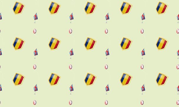 Цветной фон с различными аксессуарами - Вектор,изображение