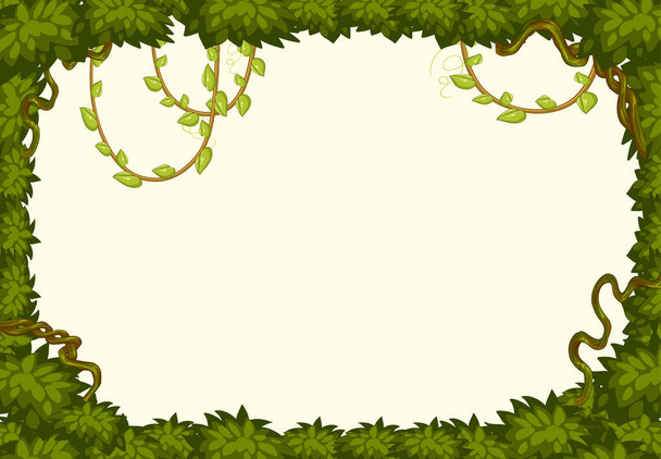 Порожній фон з ілюстрацією елементів дерева джунглів
 - Вектор, зображення