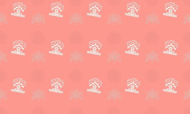 Colored background with different accessories - Vector, Image