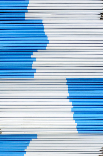 Stack of Blue and white paper boxes - Photo, Image