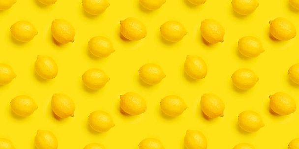 Zitrone Zitrusfrüchte nahtlose Hintergrundtextur. Flacher Hintergrund - Foto, Bild