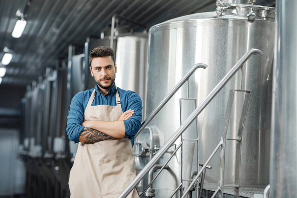 Alcoholic business, craft beer and drink production on modern plant - Fotografie, Obrázek