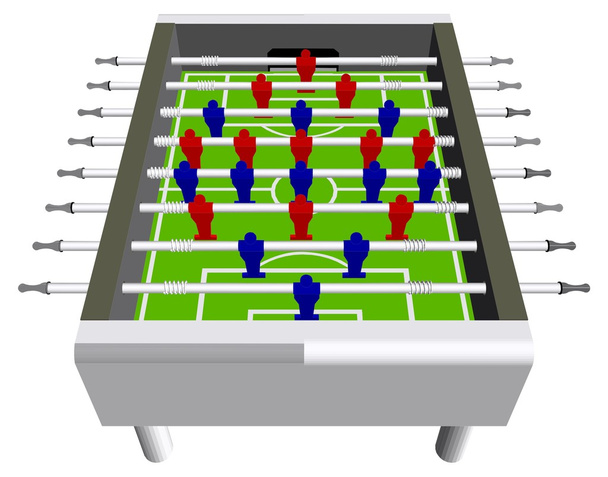 テーブル サッカー サッカー ゲーム視点ベクトル - ベクター画像