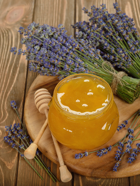 Honey with lavender - Photo, image
