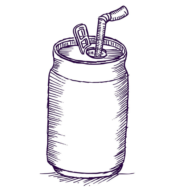  illustrazione di una lattina di soda - Vettoriali, immagini