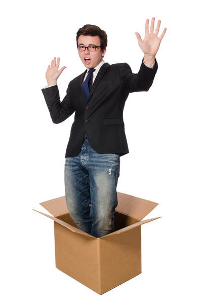 Hombre divertido con cajas
 - Foto, imagen