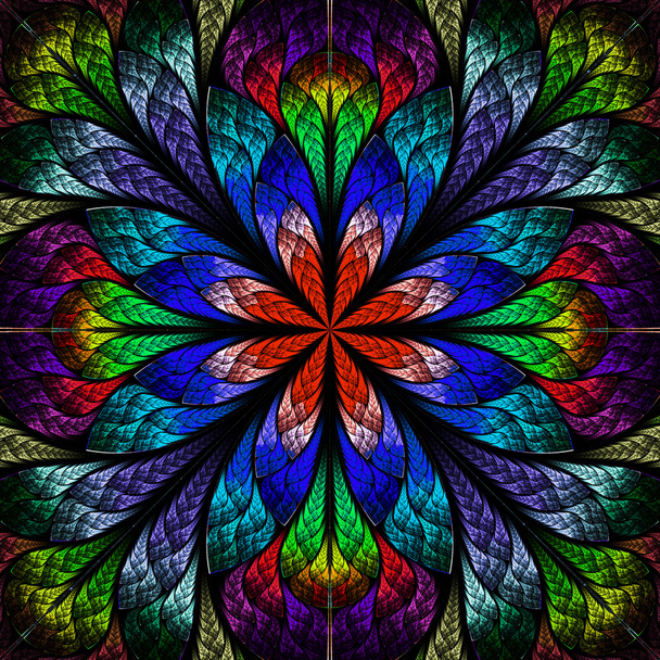 Multicolor hermosa flor fractal. Gráficos generados
 - Foto, Imagen