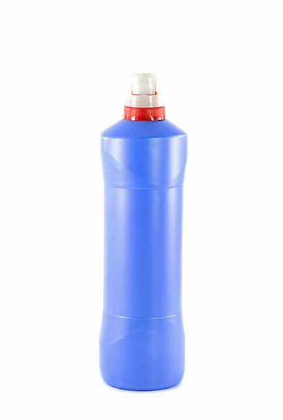 Τουαλέτα καθαρότερο μπουκάλι σε άσπρο φόντο - Φωτογραφία, εικόνα