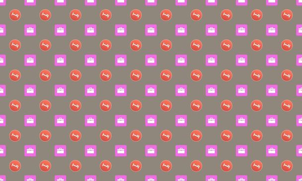 Colored background with different accessories - Vector, Image