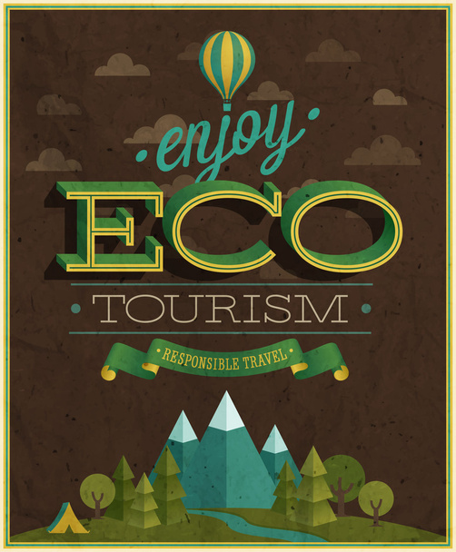 Eco Travel poster. - Vektor, kép