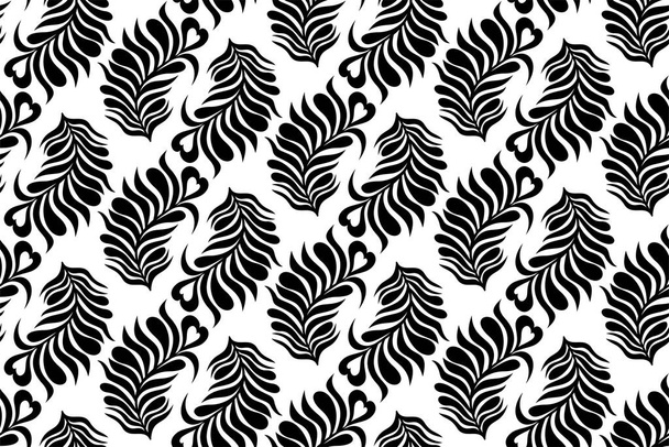 Illustration vectorielle des feuilles géométriques motif sans couture. Fond organique floral. - Vecteur, image