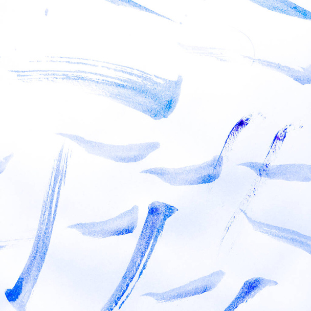 Brush Stroke Template. Blue Stain Splash Paint. Calligraphy Creative Brushstroke Banner. Background Brush Stroke Template. Childish Aqua Stroke. Ocean Decoration. Creative - Valokuva, kuva