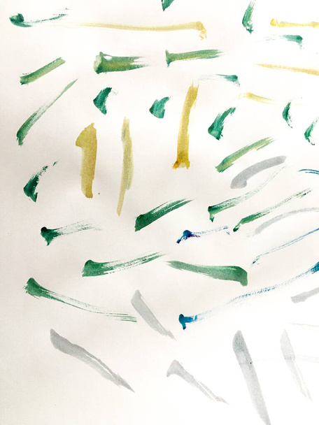 Brush Stroke Template. Colorful Stroke Ink Element. Japanese Creative Brushstroke Ornament. Background Brush Stroke Template. Childish Paper Paintbrush. Colorful Art. - Zdjęcie, obraz