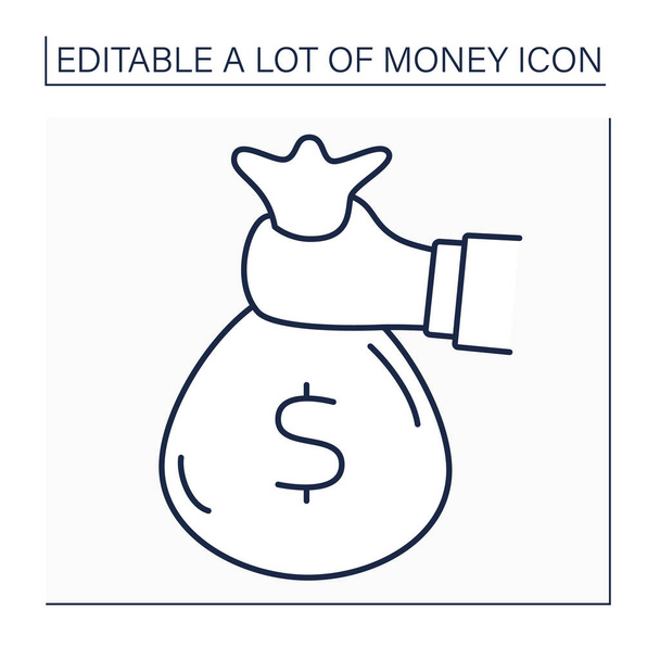 icono de línea de dinero - Vector, Imagen