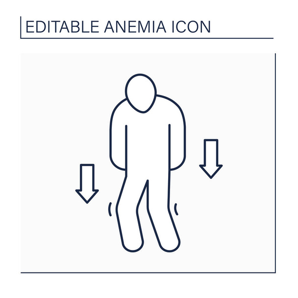 Icono de línea de anemia - Vector, Imagen
