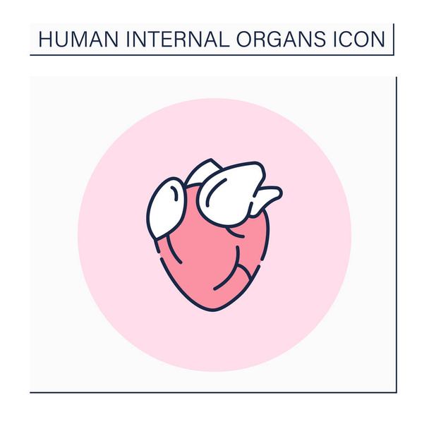 icona di colore del cuore - Vettoriali, immagini
